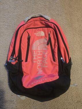 The North Face Coral and Black Women's Backpack